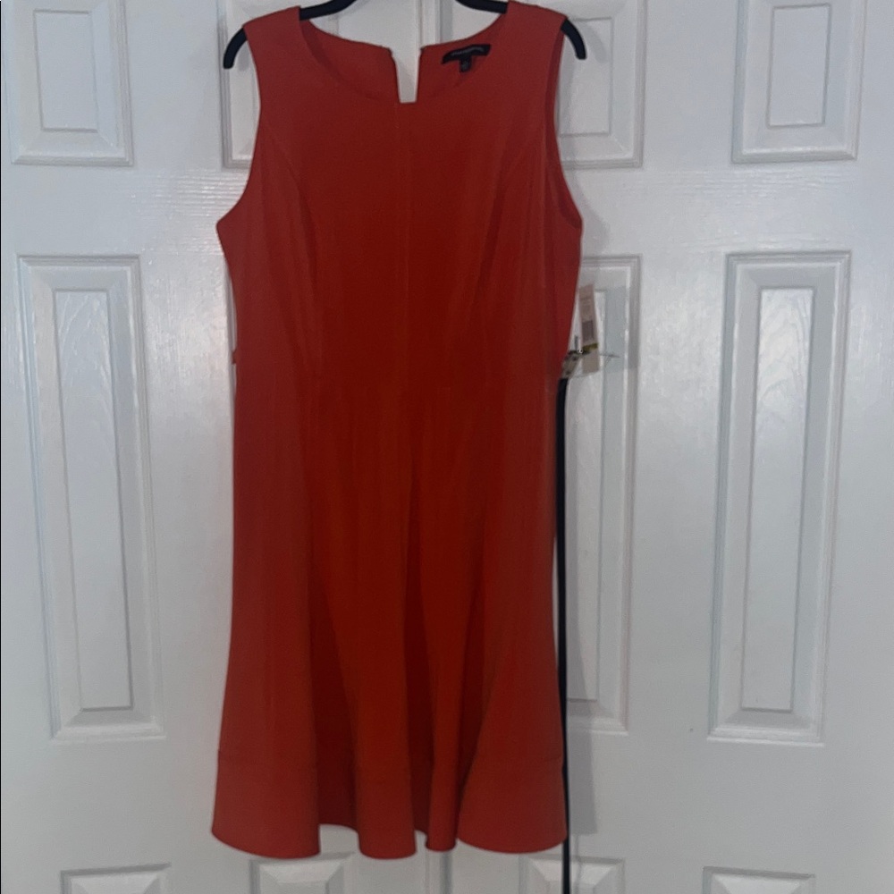 Vibrant Orange Midi Dress